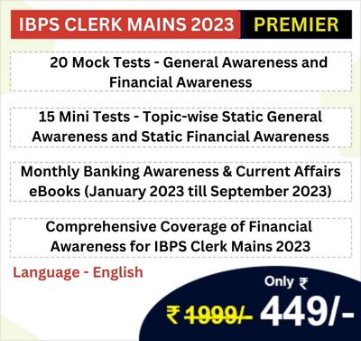 IBPS Clerk Mains GA & FA 2023 Premier