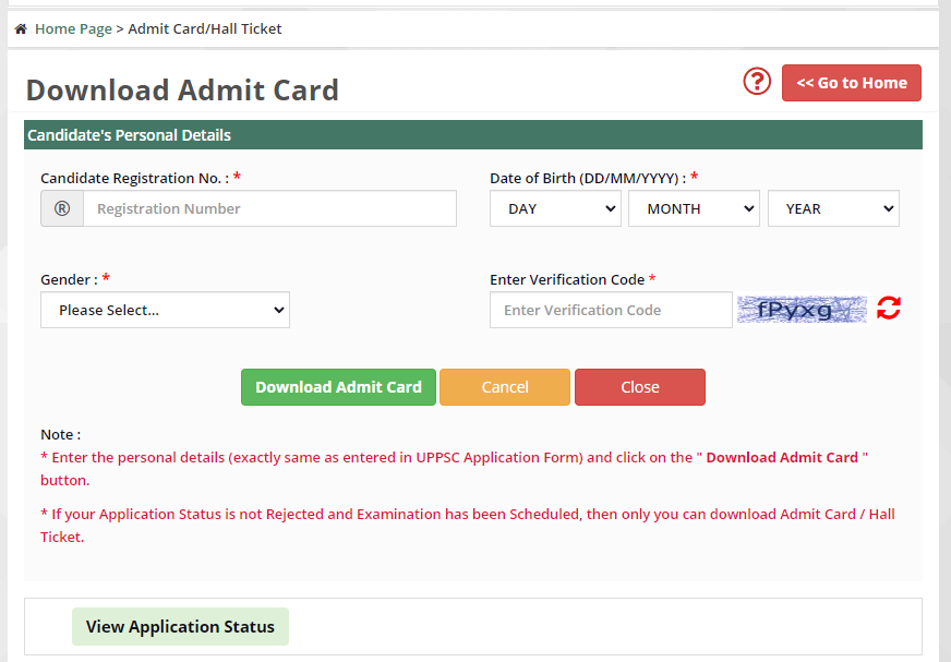 UPPSC PCS Prelims Admit Card 2023 Direct Download Link