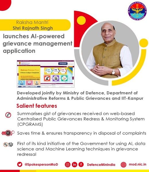 Artificial Intelligence (AI)-powered grievance management application