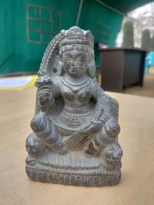 Ancient sculpture recovered in Khag area of central Kashmir