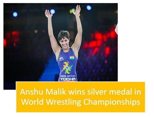 Anshu Malik wins silver medal in World Wrestling Championships
