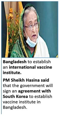 Bangladesh to establish an international vaccine institute