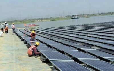 Biggest floating solar power plant of India