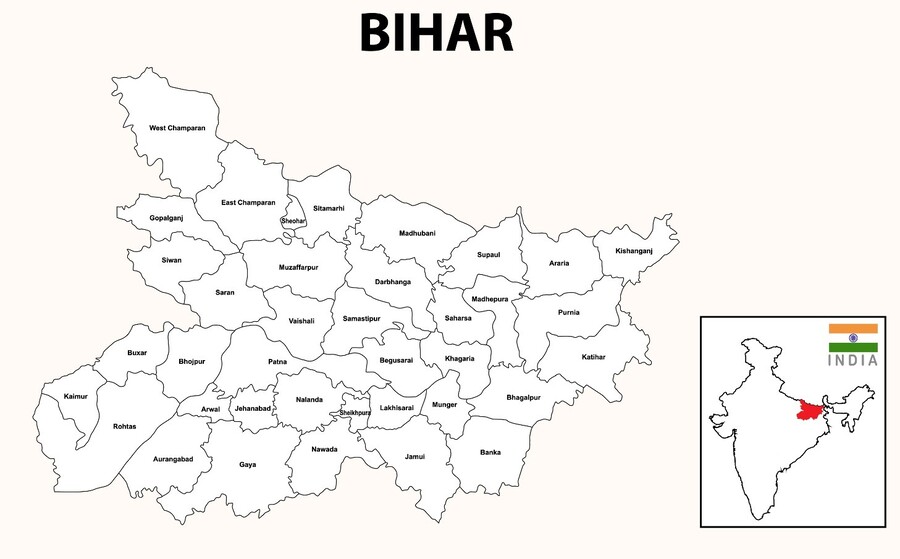 Political Map of Bihar