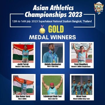 Indian athletes won a total of 27 medals