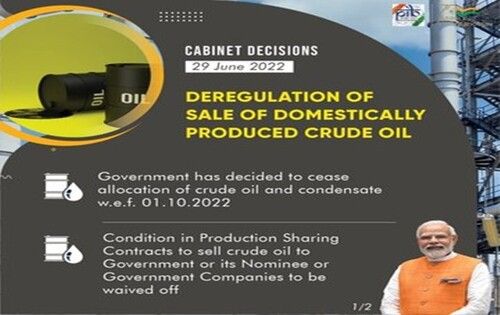 deregulation of sale of domestically produced crude oil