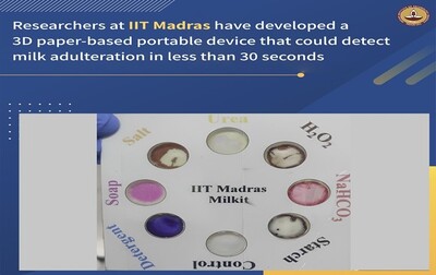 pocket-friendly device to detect milk adulteration