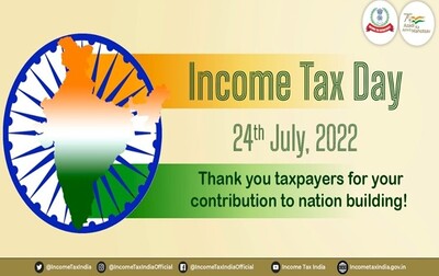163rd anniversary of Income Tax Day on 24 July 2022