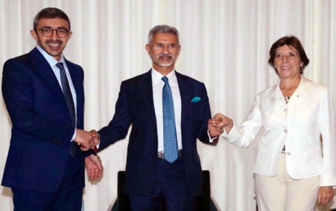India, France and the UAE agreed for trilateral cooperation