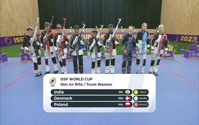 India's first medal at the ongoing ISSF World Cup in Baku