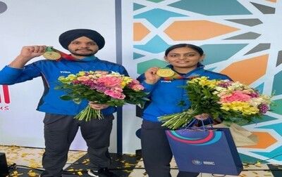 Divya TS and Sarabjot Singh won gold 