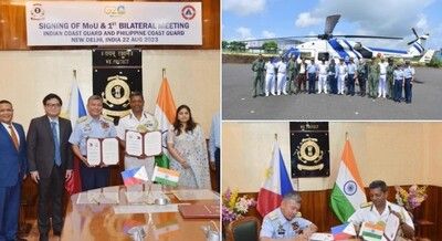 MoU signed by Indian Coast Guard and the Philippines Coast Guard