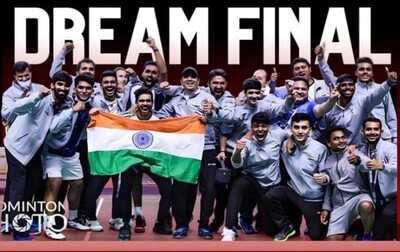 Indian Men's Badminton team has won Thomas Cup