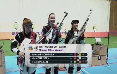 bronze medal in the women’s 10m Air Rifle event 