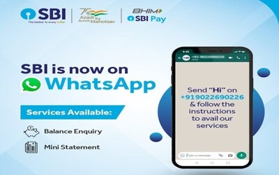 WhatsApp Banking Services by SBI