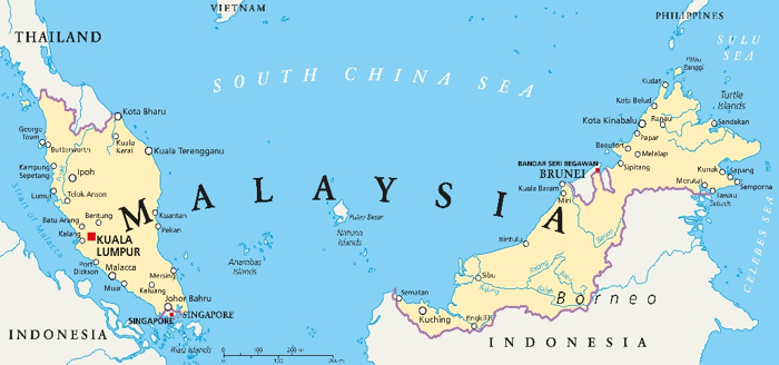 Malaysia map dca 25 feb 2020