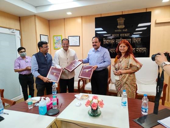 Department of Empowerment of Persons with Disabilities, Skill Council for Persons with Disabilities and Flipkart signed an MoU.