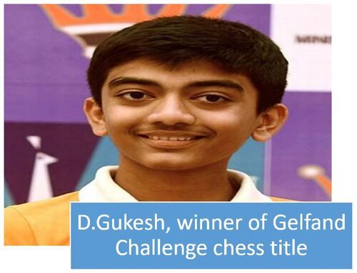 D.Gukesh wins Gelfand Challenge chess title