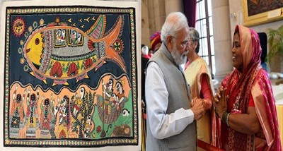 Dulari Devi artist of Bihar's Madhubani