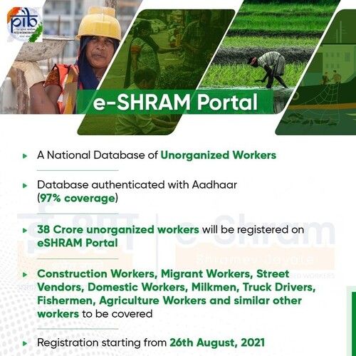 Union Minister for Labour and Employment launched e-Shram portal