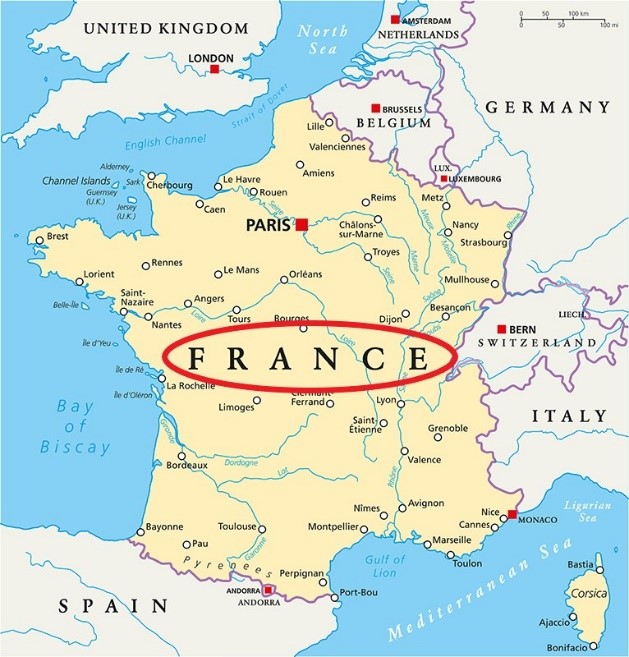 France map hindi current affairs 23 24 february 2020