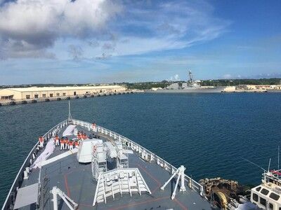 Indian Navy ships reached Guam island