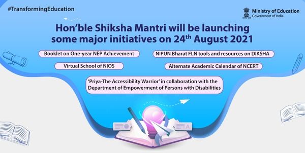 Education Minister launched major initiatives of NEP 2020 on 24 August