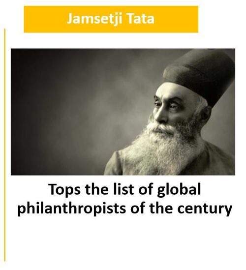 Jamsetji Tata tops the list of global philanthropists of the century