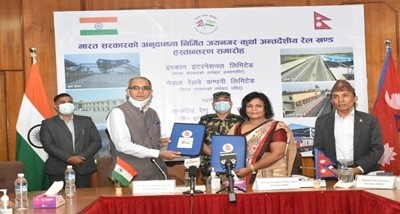 India hands over Jaynagar-Kurtha cross-border rail link to Nepal