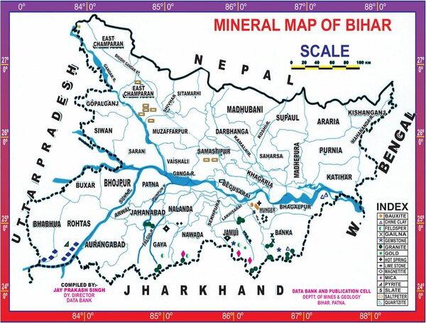 Mineral map of Bihar