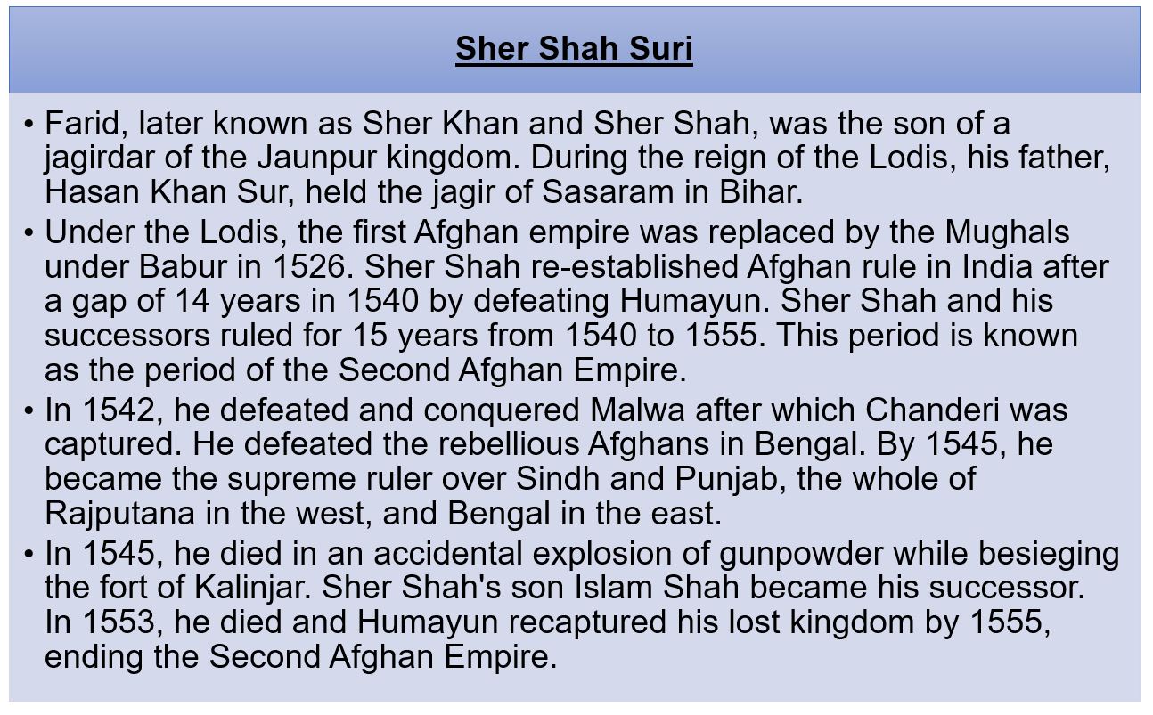 Sher Shah Suri rule