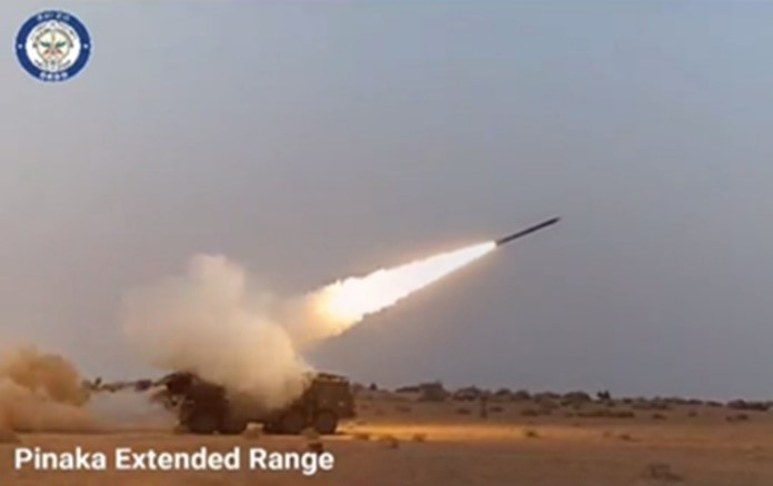 India successfully tested extended version of Pinaka-ER Rocket Launcher System