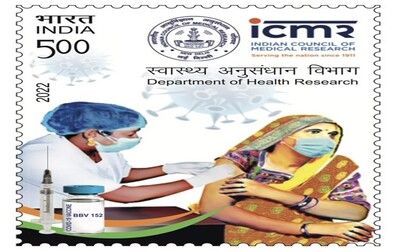 commemorative Postal Stamp on Covid-19 vaccine